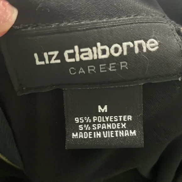 Liz Claiborne Medium Black Sleeveless Dress Blouse with Zipper Detail in Back - Picture 6 of 6